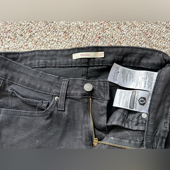 Levi’s 711 womens Skinny Jeans soft black - Picture 7 of 10